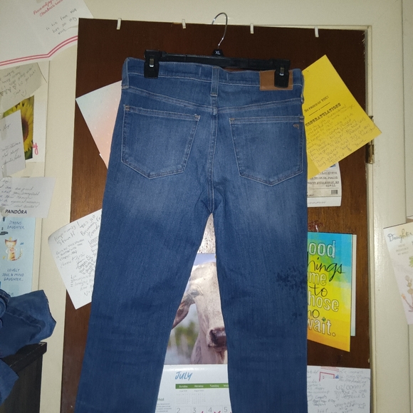 MADEWELL 10" HIGH RISE skinny jeans distressed - Picture 7 of 8